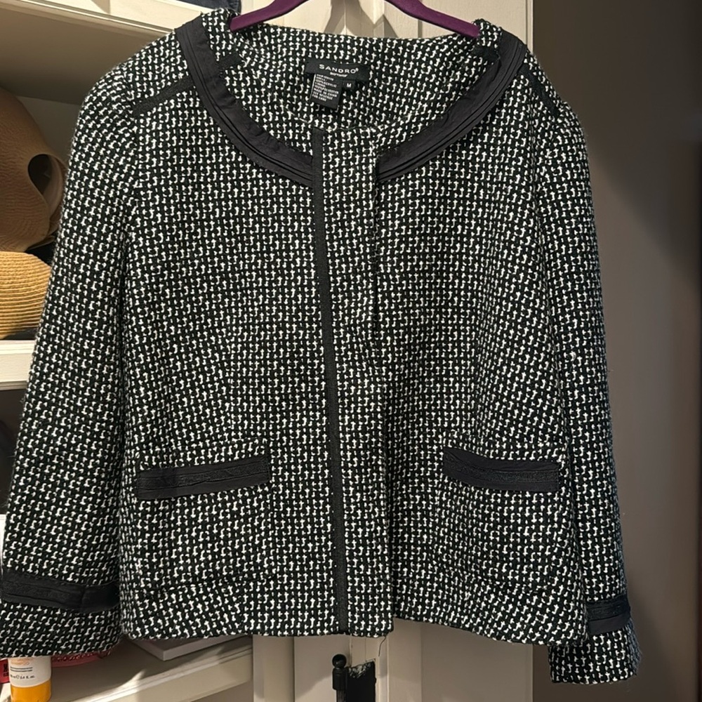 SANDRO knit Blazer Size medium